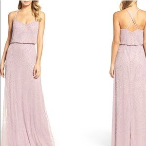 Beaded Adrianna Papell bridesmaid dress